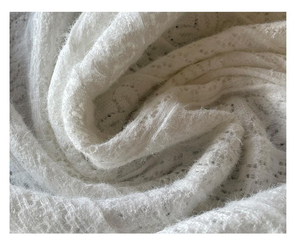White Garden Lace Textured Sheer Top