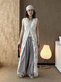 Boho Crochet Knit Cardigan Open Lace Cover Up Lightweight Vintage Style Bohemian Layering Top