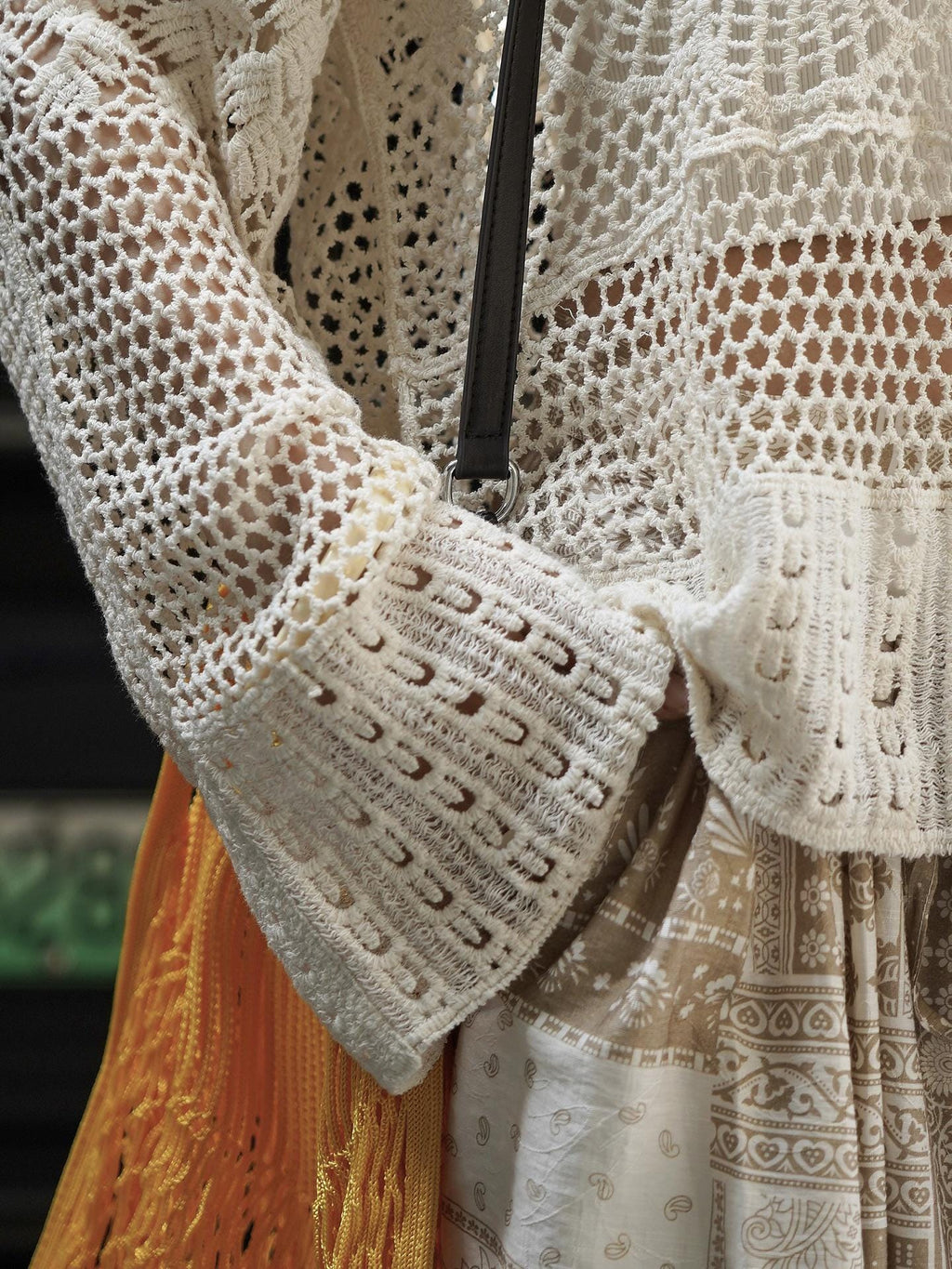 Bohemian See-Through Crochet Knit Top