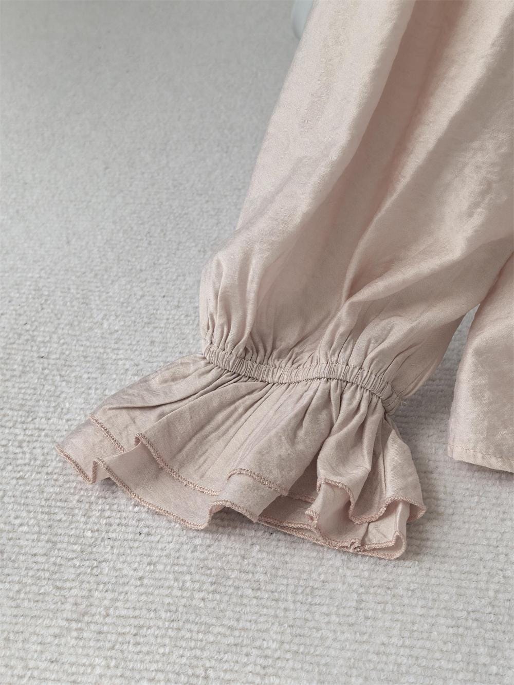 Romantic Rose Pleated Blouse