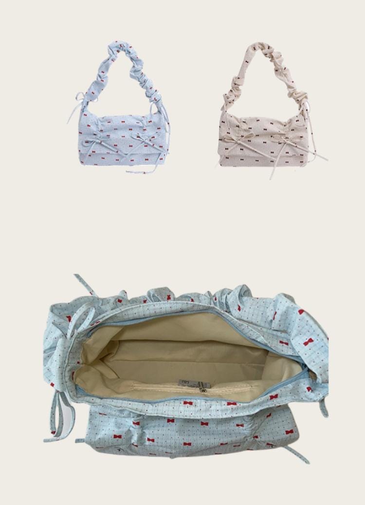Shirring Canvas Large-Capacity Shoulder Tote Bag