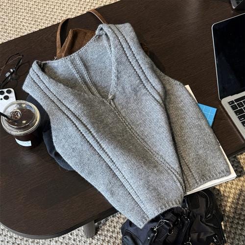 Double-Zip Knit Vest