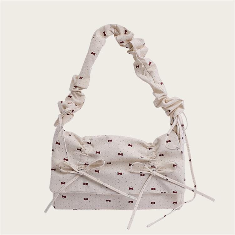Shirring Canvas Large-Capacity Shoulder Tote Bag