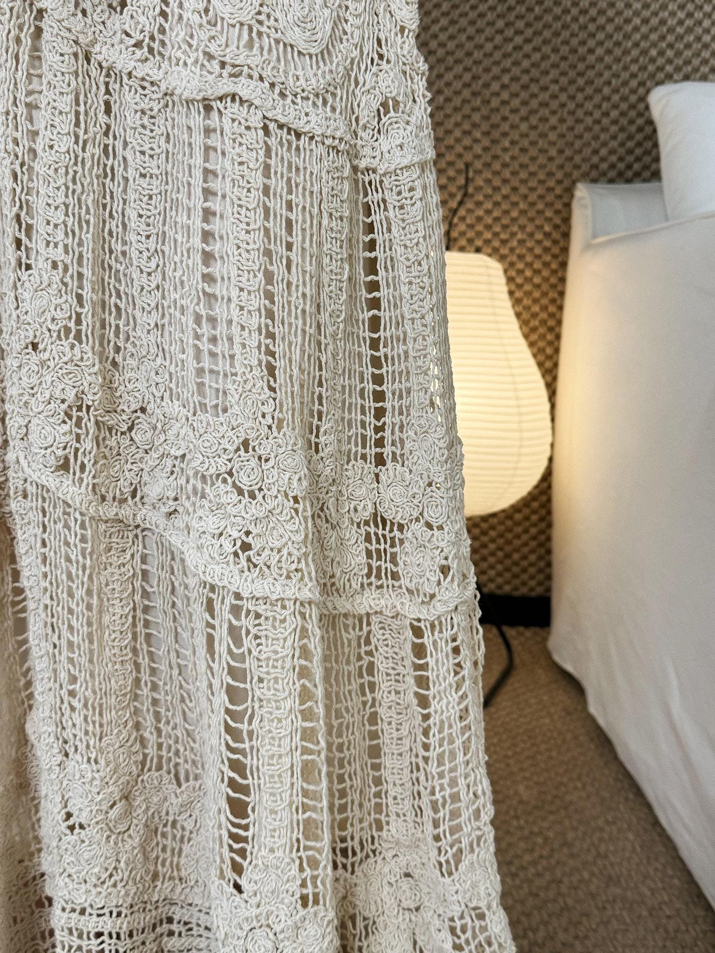 Bohemian Crochet Lace Maxi Skirt | A-Line Kni Cottagecore Handmade Skirt