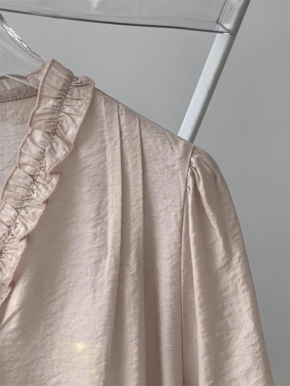 Romantic Rose Pleated Blouse